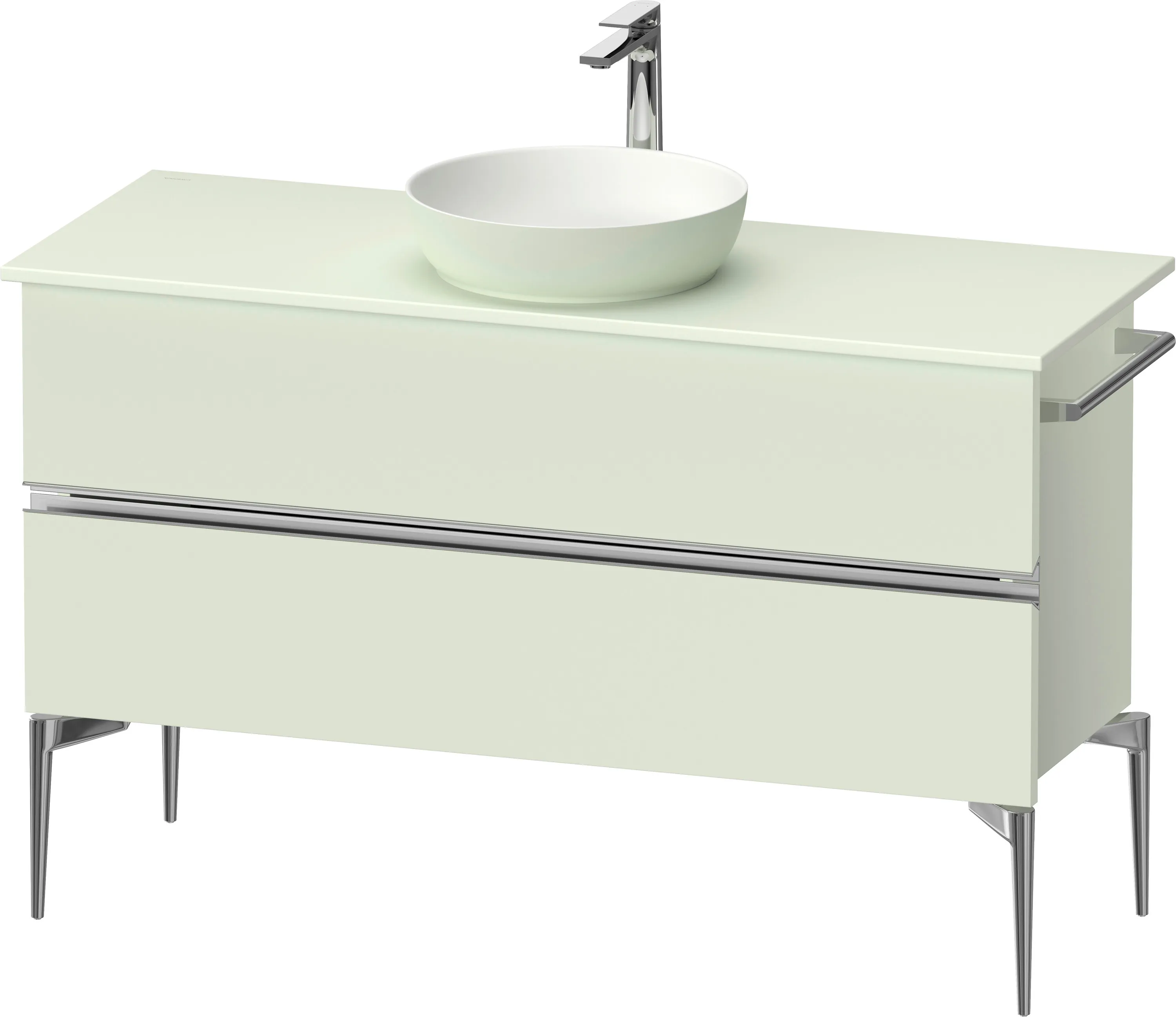 Duravit Waschtischunterschrank „Sivida“ 124,5 × 54,8 × 47,5 cm Blassgrün Matt