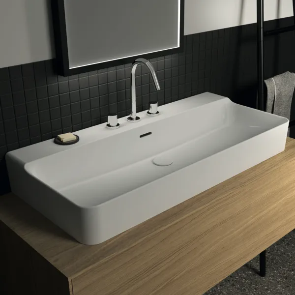 Ideal Standard Conca Waschtisch, 3 Hahnlöcher, weiß mit IdealPlus, 1000x450x165 mm