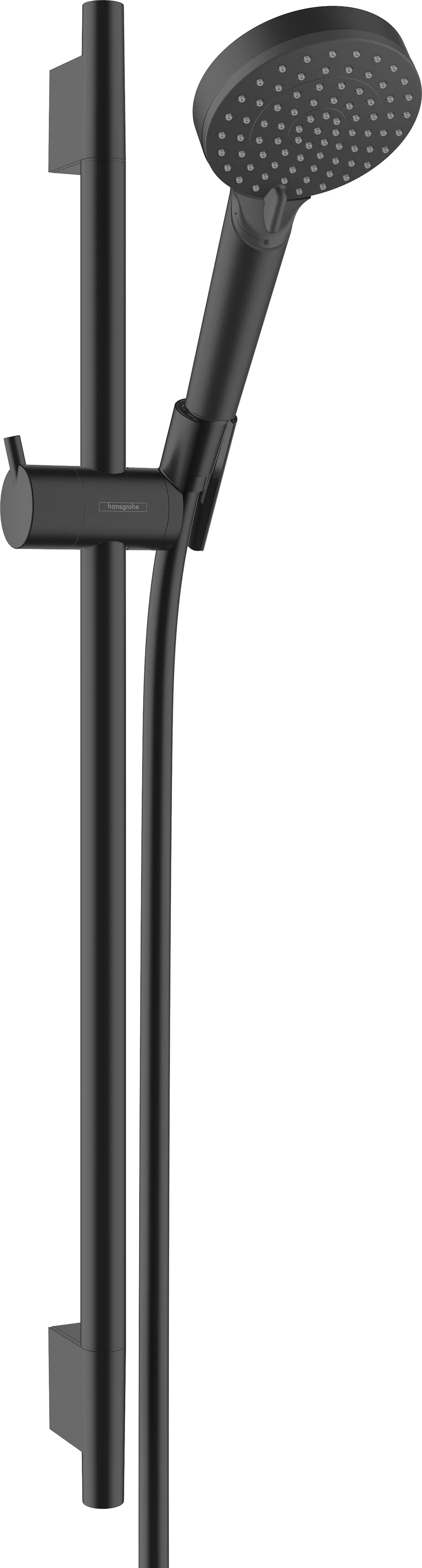 Hansgrohe Vernis Blend Brauseset Vario EcoSmart, 100 mm, mattschwarz, 718 mm Brausestange, Rain & IntenseRain Strahlarten
