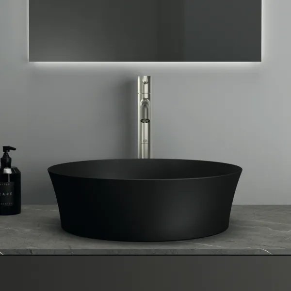 Waschbecken „Ipalyss“ 40 × 40 × 12 cm in Schwarz Matt Waschbecken „Ipalyss“ 40 × 40 × 12 cm in Schwarz Matt