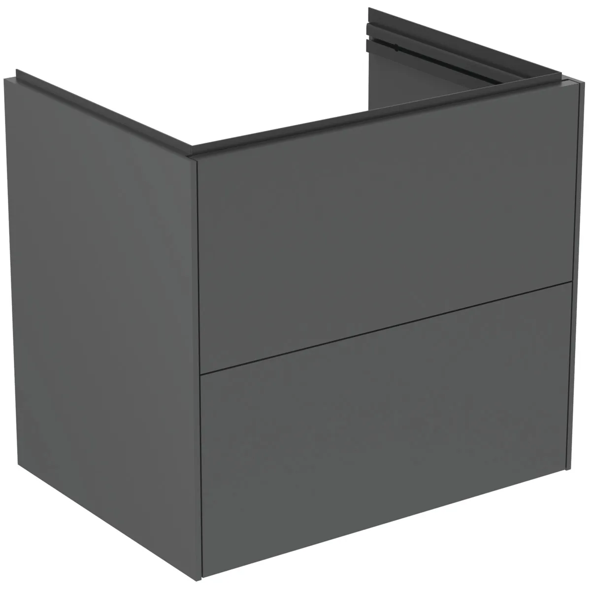 Ideal Standard Möbelwaschtischunterschrank Conca 600 mm 2 Auszüge Anthrazit matt