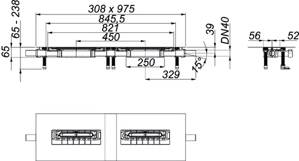 Ablaufgehäuse DallFlex 2.0 Duo Plan, DN 40 Ablaufgehäuse DallFlex 2.0 Duo Plan, DN 40