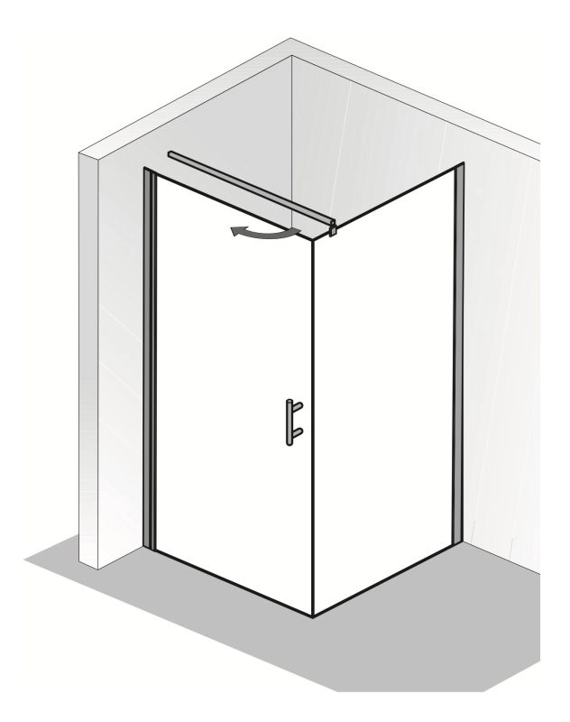HSK gerahmte Seitenwand für Drehtür „Favorit Nova“ Glas Mattglas, Profile Weiß, für 900 mm, H: 1950 mm HSK gerahmte Seitenwand für Drehtür „Favorit Nova“ Glas Mattglas, Profile Weiß, für 900 mm, H: 1950 mm