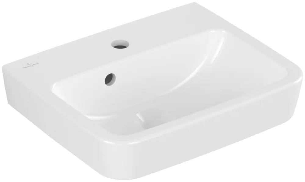 Villeroy & Boch O.novo Handwaschbecken 43444G, Eckig, 450x370mm, Weiß Alpin
