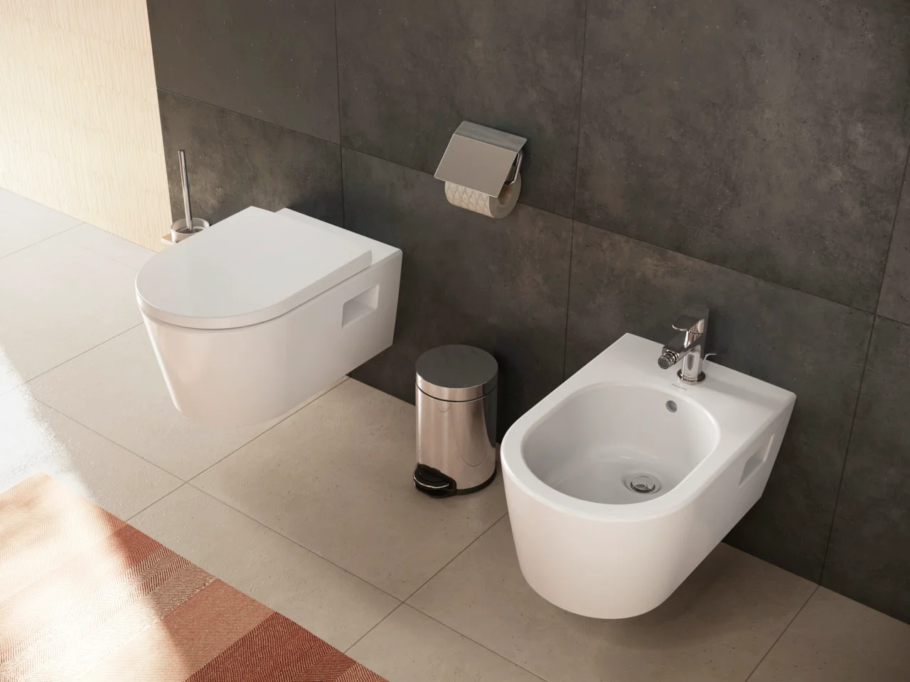 Hansgrohe EluPura Original S Wand-WC-Set, glänzend, 540 mm, AquaChannel Flush, SoftClose, QuickRelease