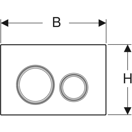 Sigma21 Betätigungsplatte für 2-Mengen-Spülung, Metallfarbe schwarzchrom: schwarzchrom, Betonoptik Sigma21 Betätigungsplatte für 2-Mengen-Spülung, Metallfarbe schwarzchrom: schwarzchrom, Betonoptik