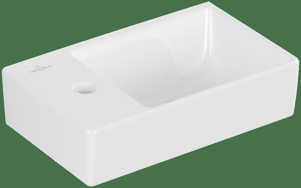 Villeroy & Boch Avento Waschbecken 360x220mm, Rechteck, Becken rechts, ohne Überlauf, Weiß Alpin Villeroy & Boch Avento Waschbecken 360x220mm, Rechteck, Becken rechts, ohne Überlauf, Weiß Alpin