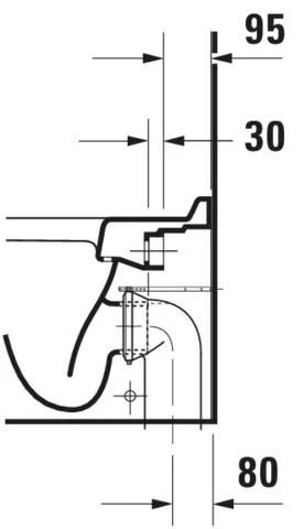 Stand-Tiefspül-WC „Starck 3“ 36 × 43 × 56 cm