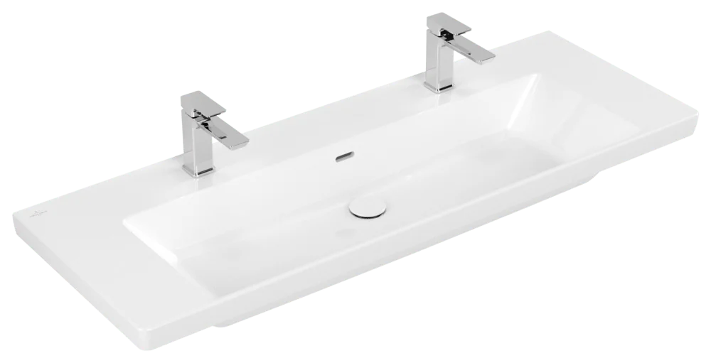 Villeroy & Boch Schrankwaschtisch Subway 3.0 4A70D4, 1300 x 475 mm, Rechteck, Weiß Alpin CeramicPlus Villeroy & Boch Schrankwaschtisch Subway 3.0 4A70D4, 1300 x 475 mm, Rechteck, Weiß Alpin CeramicPlus