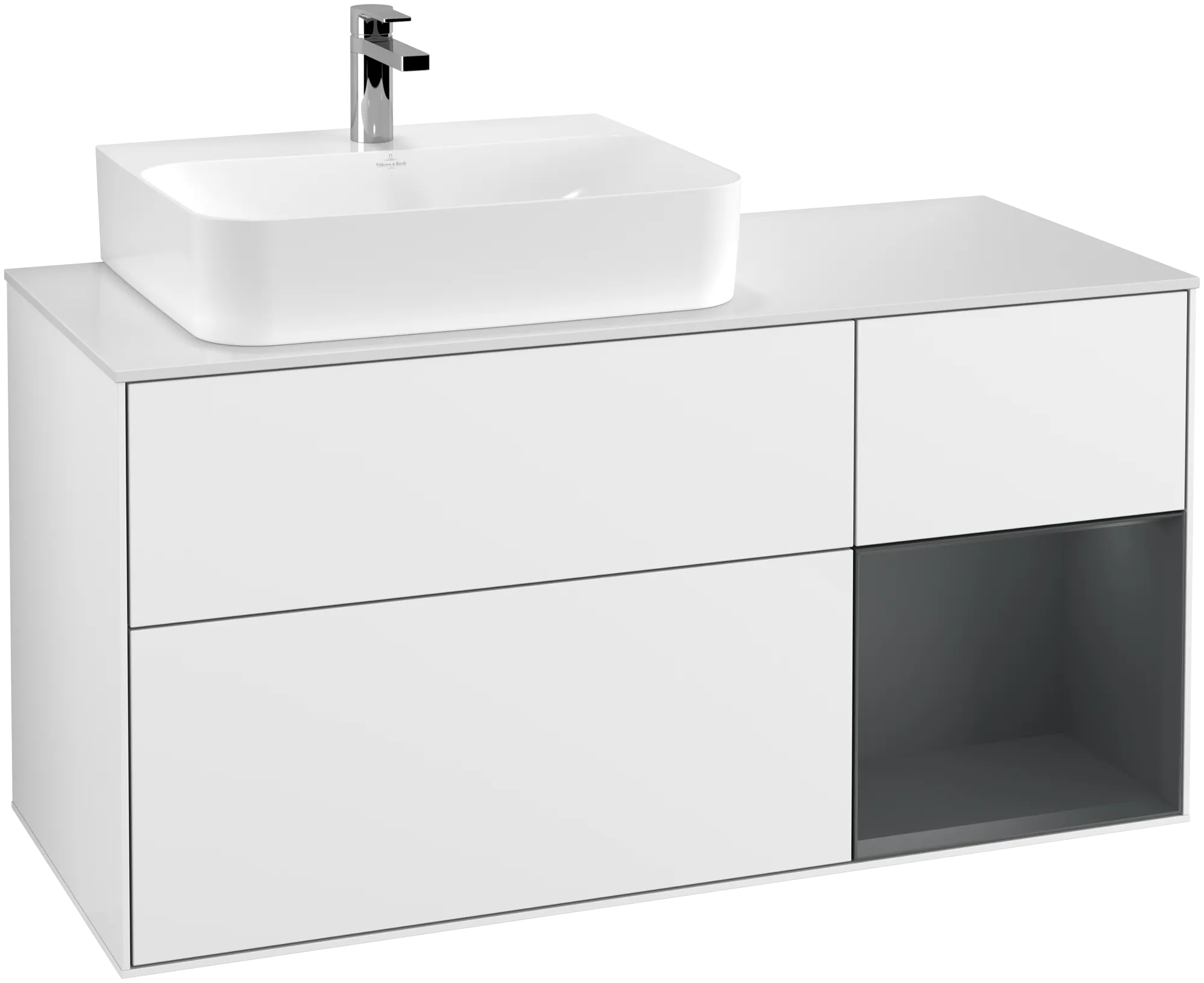 Villeroy & Boch Finion Waschbeckenunterschrank G15, 1200x603x501mm, Eckig, Beleuchtet