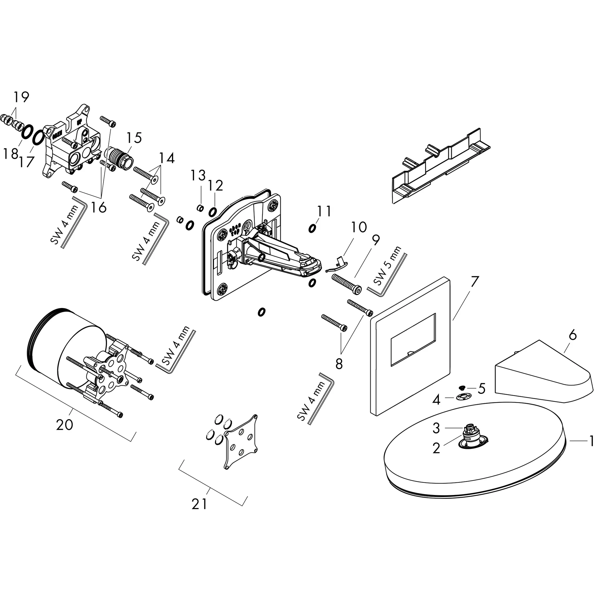 Hansgrohe Pulsify S Kopfbrause 260 mm, 2 Strahlarten, PowderRain & Intense PowderRain, EcoSmart Wandanschluss mattweiß Hansgrohe Pulsify S Kopfbrause 260 mm, 2 Strahlarten, PowderRain & Intense PowderRain, EcoSmart Wandanschluss mattweiß
