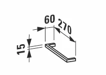 Handtuchhalter 60x270x15 aluminium glanzeloxiert Handtuchhalter 60x270x15 aluminium glanzeloxiert