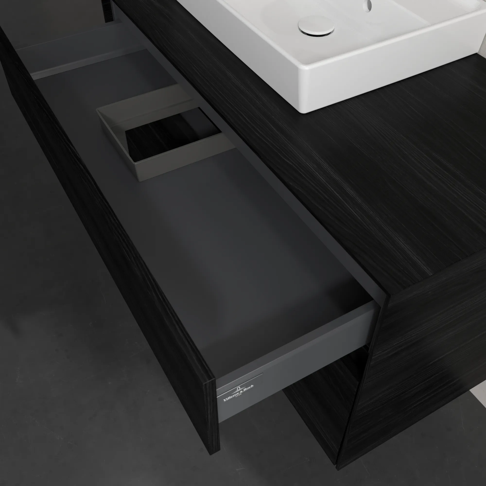 Villeroy & Boch Waschbeckenunterschrank Collaro C01400, 1000x548x500 mm, Black Oak, mit SoftClosing, 2 Auszüge Villeroy & Boch Waschbeckenunterschrank Collaro C01400, 1000x548x500 mm, Black Oak, mit SoftClosing, 2 Auszüge
