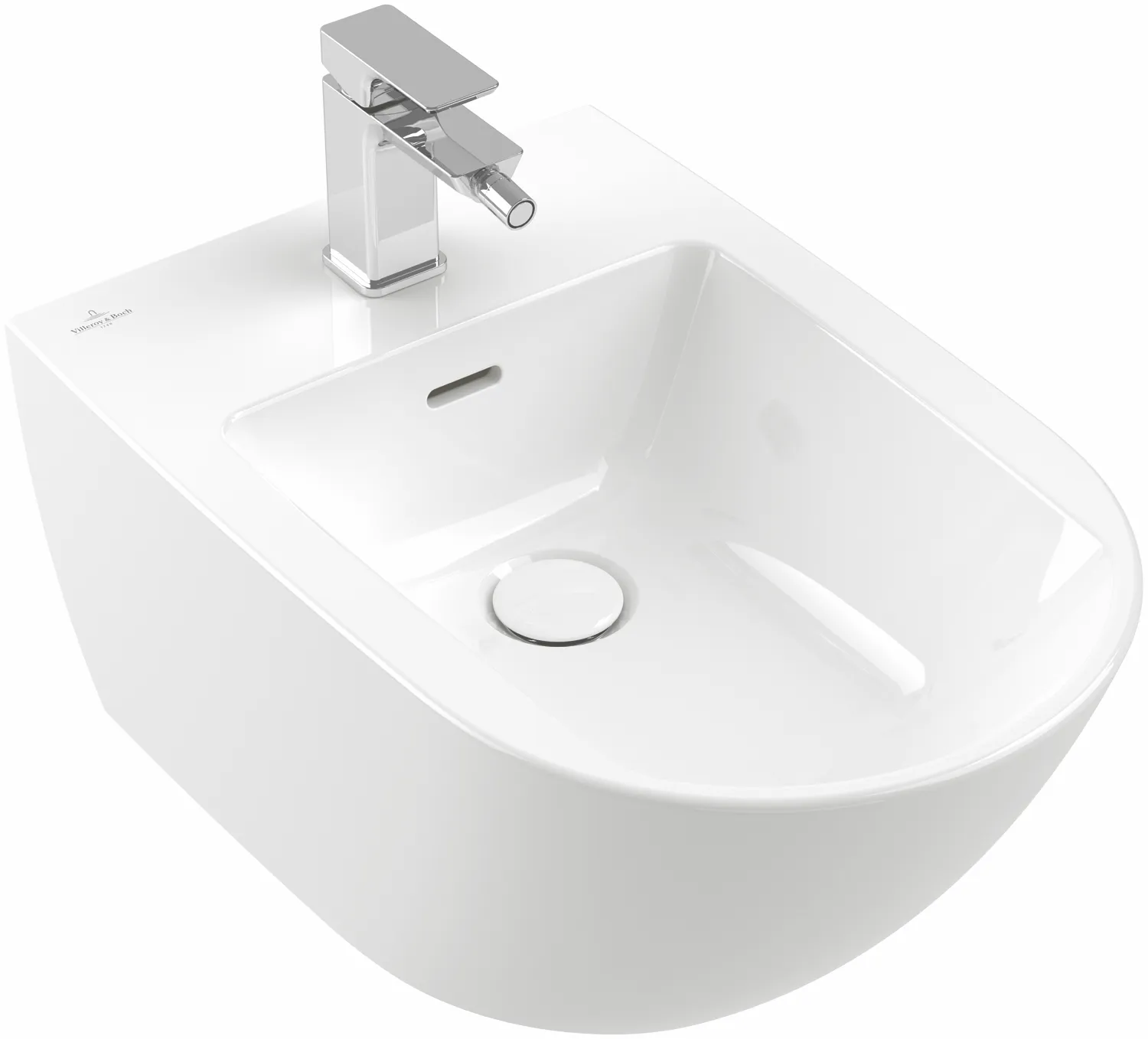 Wand-Bidet „Subway 3.0“ wandhängend, Befestigung verdeckt 37,5 × 27 × 56 × 56 cm in Stone White