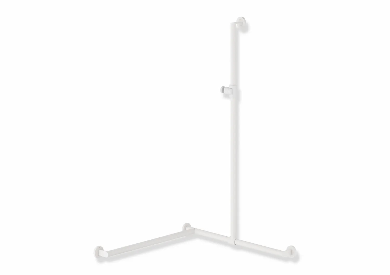 HEWI Duschhandlauf System 900, links, 1250x765mm, Edelstahl, Weiß tiefmatt HEWI Duschhandlauf System 900, links, 1250x765mm, Edelstahl, Weiß tiefmatt