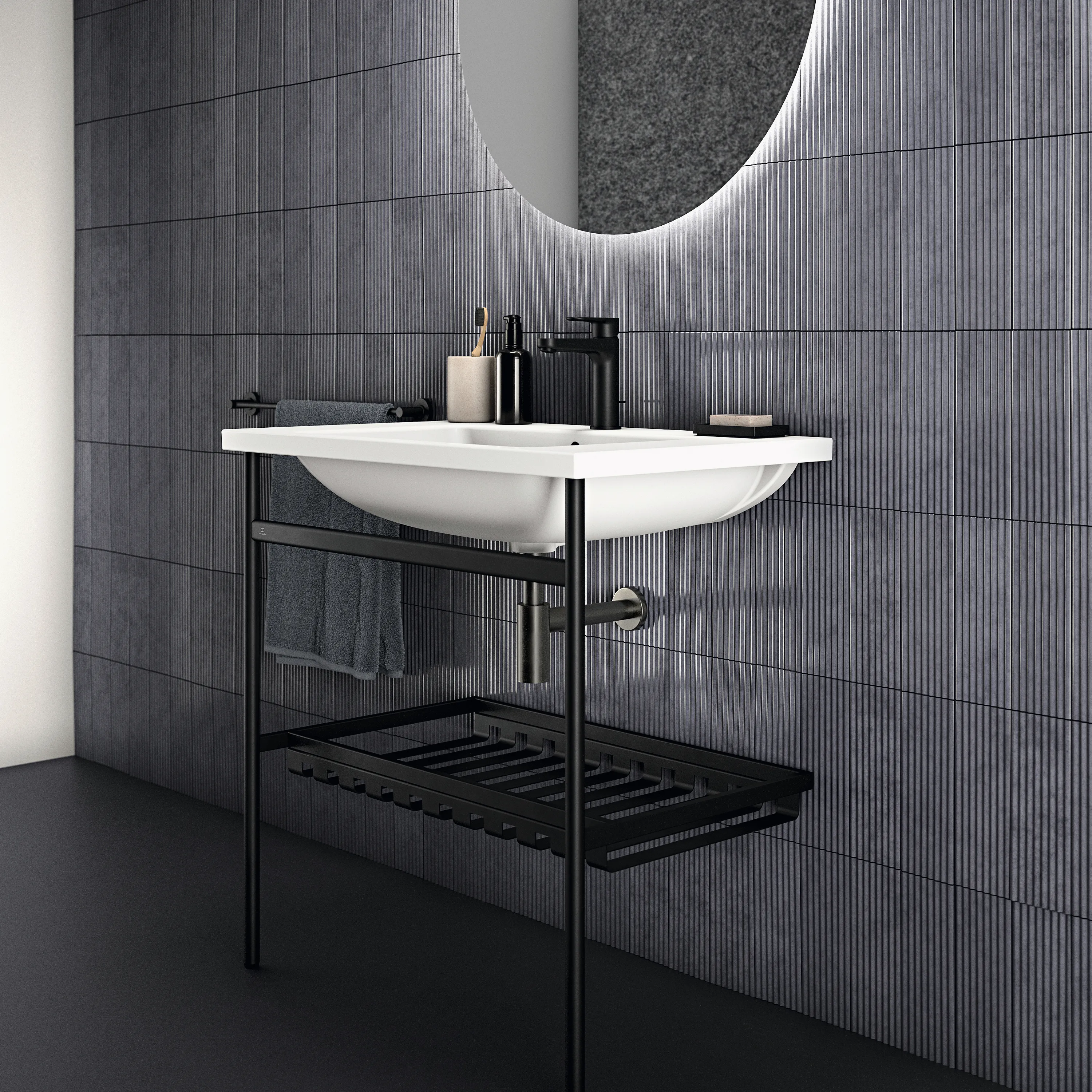 Waschbecken „i.lifeB“ 81 × 51 × 18 cm, Hahnlochposition mittig in Weiß Waschbecken „i.lifeB“ 81 × 51 × 18 cm, Hahnlochposition mittig in Weiß