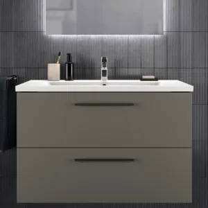 Ideal Standard Waschtischunterschrank „i.lifeB“ 100 × 63 × 50,5 cm Quarzgrau matt