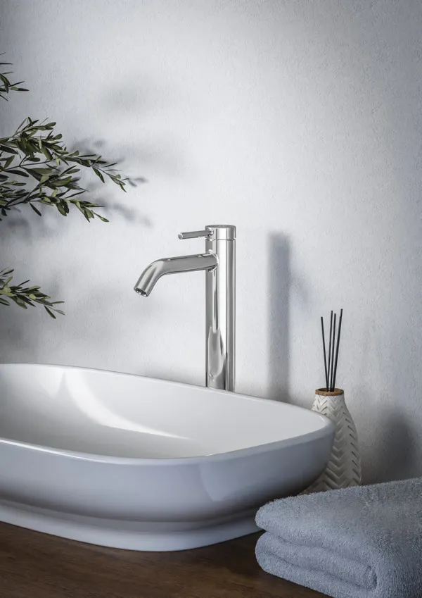 Ideal Standard Waschtischarmatur Ceraline Nuovo Ausladung 135mm verlängerter Sockel ohne Ablaufgarnitur BlueStart Chrom Ideal Standard Waschtischarmatur Ceraline Nuovo Ausladung 135mm verlängerter Sockel ohne Ablaufgarnitur BlueStart Chrom