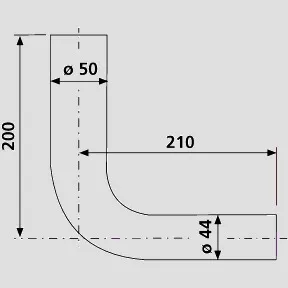 SANIT Spülbogen d:50x44 200x210mm weiß SANIT Spülbogen d:50x44 200x210mm weiß