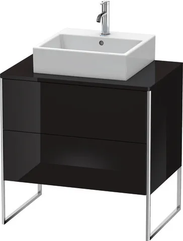 Duravit Waschtischunterschrank bodenstehend „XSquare“ 80 × 77,8 × 54,8 cm Becken: mittig / Front- & Korpusfarbe: Schwarz Hochglanz / Größe: 80 × 54,8 × 77,8 cm / Oberfläche: Lack / Profile: Chrom / Schubladen: 2 Duravit Waschtischunterschrank bodenstehend „XSquare“ 80 × 77,8 × 54,8 cm Becken: mittig / Front- & Korpusfarbe: Schwarz Hochglanz / Größe: 80 × 54,8 × 77,8 cm / Oberfläche: Lack / Profile: Chrom / Schubladen: 2