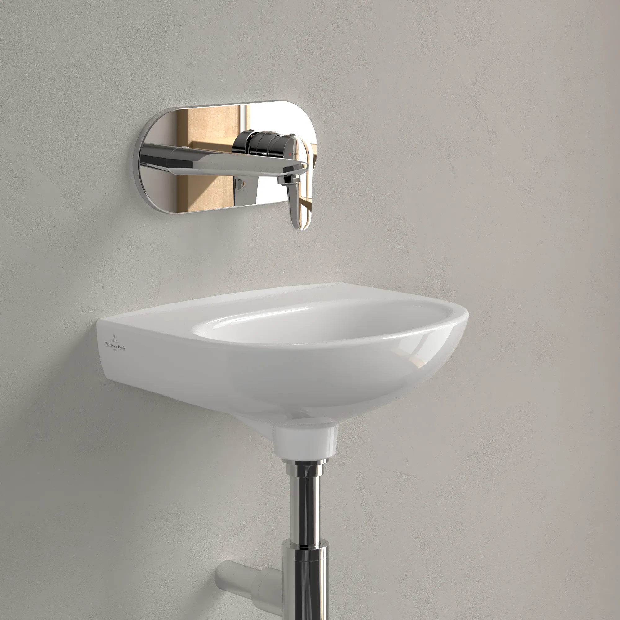 Villeroy & Boch Handwaschbecken O.novo, oval, weiß Alpin CeramicPlus, 360x275x145 mm, 1-Loch-Armatur, Wandmontage Villeroy & Boch Handwaschbecken O.novo, oval, weiß Alpin CeramicPlus, 360x275x145 mm, 1-Loch-Armatur, Wandmontage