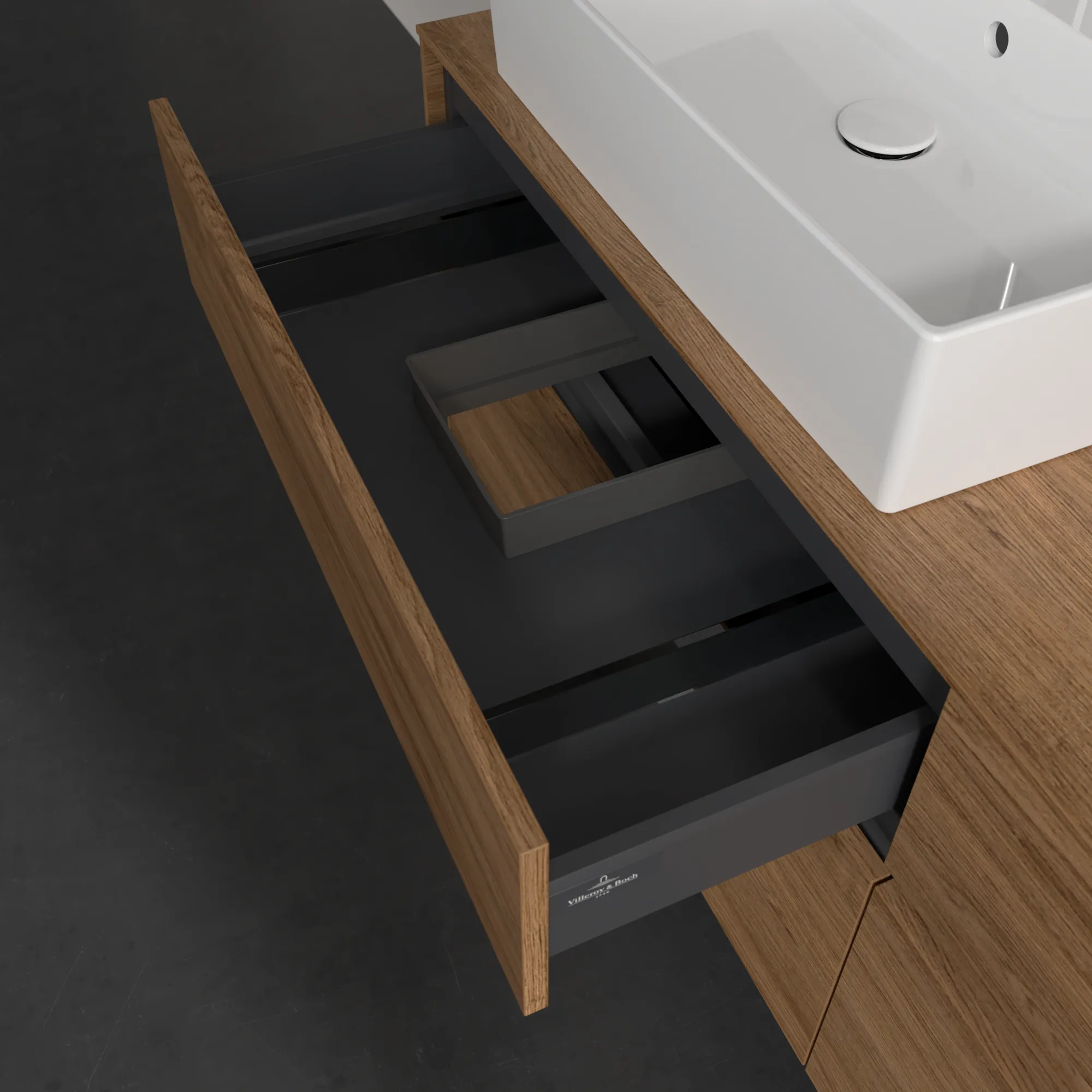 Villeroy & Boch Collaro Waschbeckenunterschrank C13500, 1600x548x500mm, Kansas Oak Villeroy & Boch Collaro Waschbeckenunterschrank C13500, 1600x548x500mm, Kansas Oak