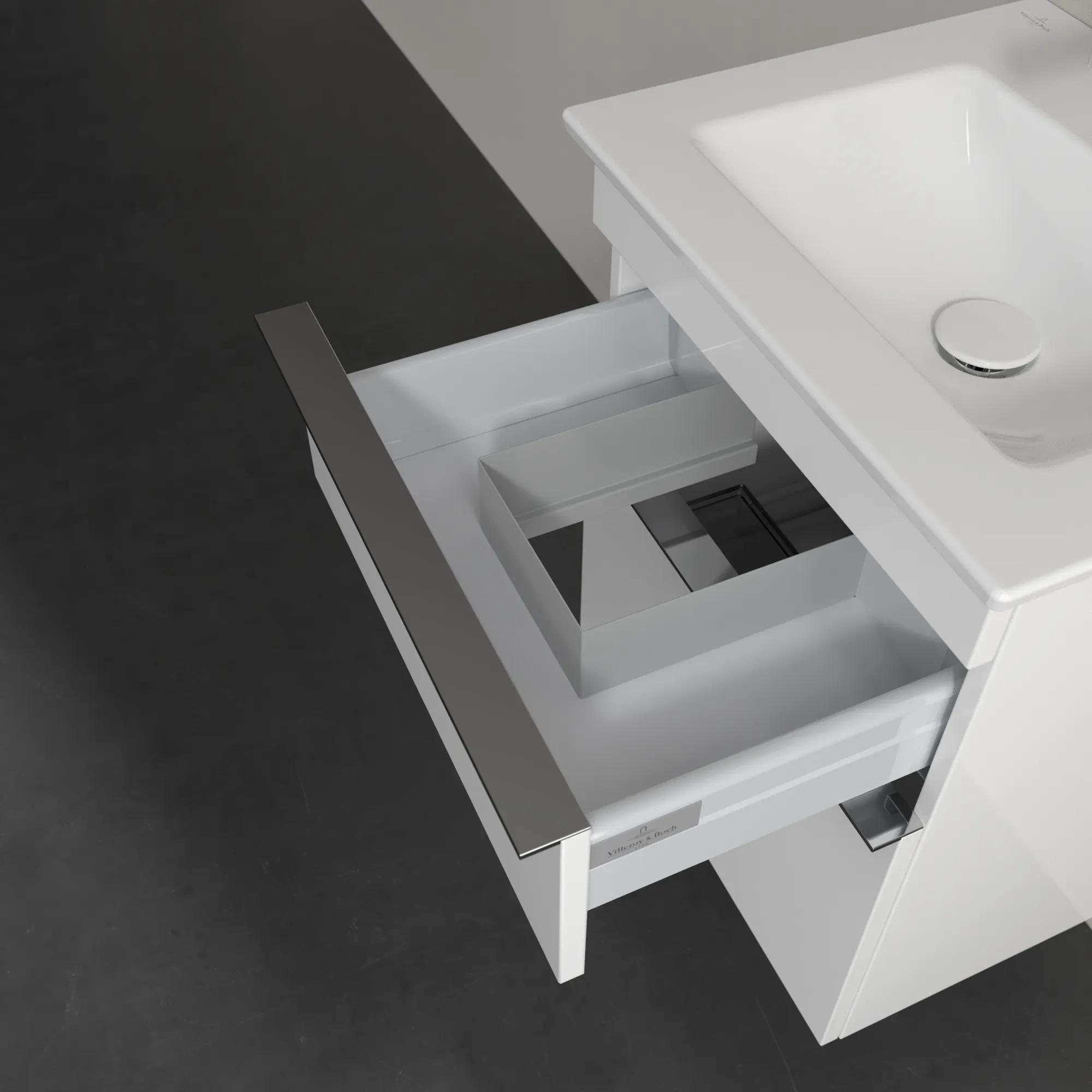 Villeroy & Boch Waschtischunterschrank „Venticello“ für Schrankwaschtisch 466 × 590 × 425 mm Glossy White, für Becken mittig