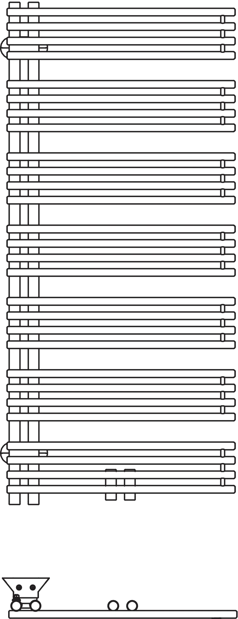 Kermi Design-Heizkörper „Diveo®“ 45 × 94 cm in Weiß Kermi Design-Heizkörper „Diveo®“ 45 × 94 cm in Weiß