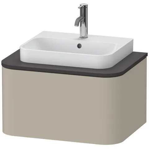 Duravit Waschtischunterschrank wandhängend „Happy D.2 Plus“ 65 × 35,4 × 48 cm Becken: mittig / Beleuchtung: ohne / Front- & Korpusfarbe: Taupe Seidenmatt / Größe: 65 × 48 × 35,4 cm / Oberfläche: Lack / Schubladen: 1 Duravit Waschtischunterschrank wandhängend „Happy D.2 Plus“ 65 × 35,4 × 48 cm Becken: mittig / Beleuchtung: ohne / Front- & Korpusfarbe: Taupe Seidenmatt / Größe: 65 × 48 × 35,4 cm / Oberfläche: Lack / Schubladen: 1