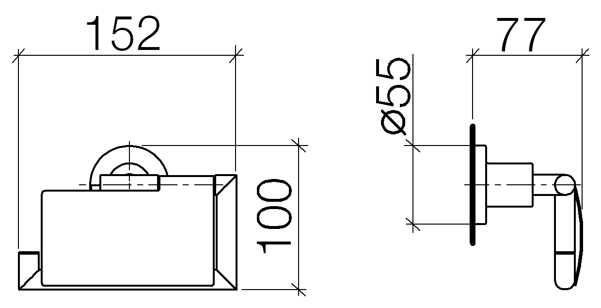 Tara Papierrollenhalter mit Deckel 7,7 cm