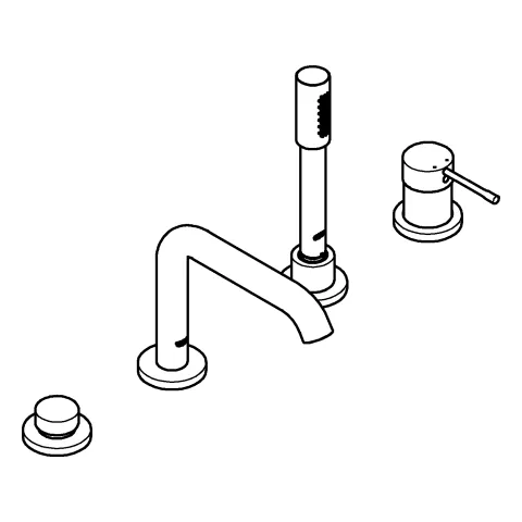 Grohe Essence 4-Loch-Einhand-Wannenkombination warm sunset Grohe Essence 4-Loch-Einhand-Wannenkombination warm sunset