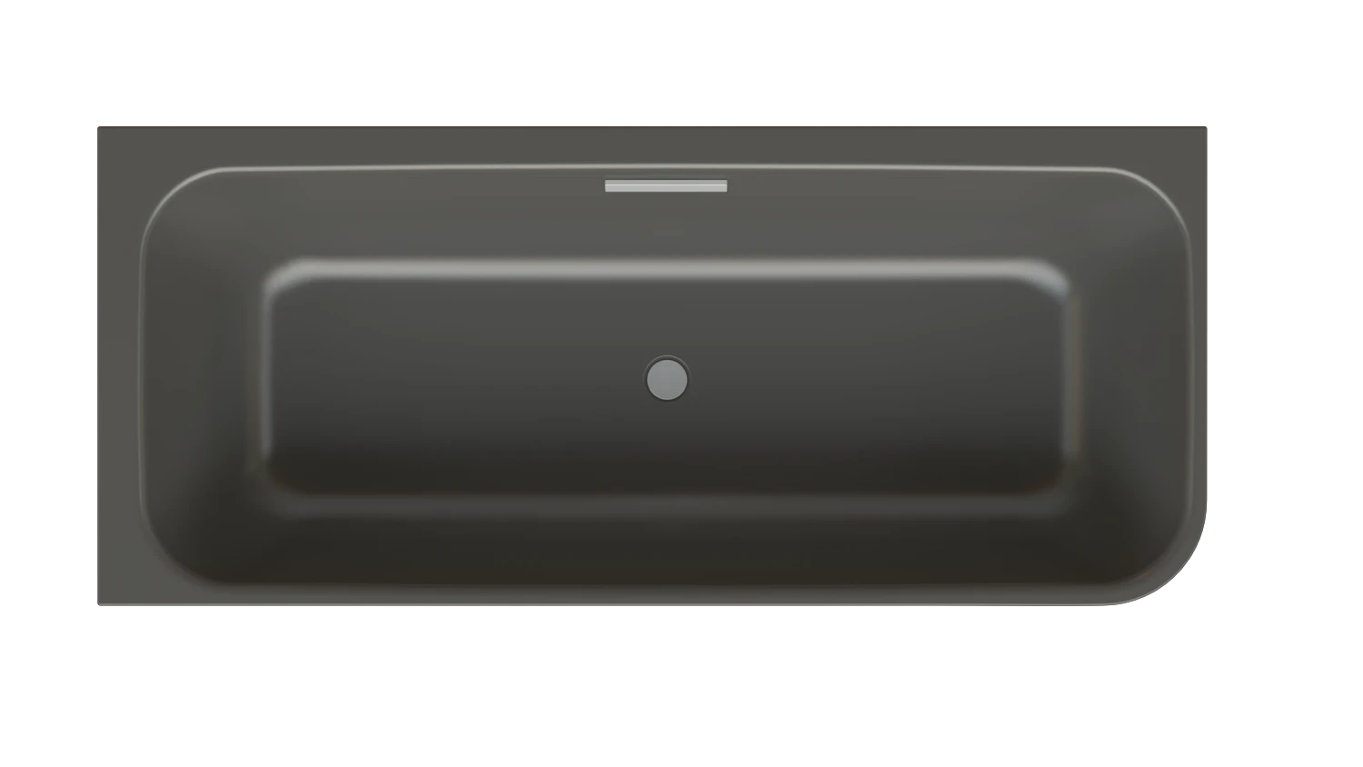 Bette rechteck Badewanne „BetteArt“ 185 × 80 cm in Anthracite