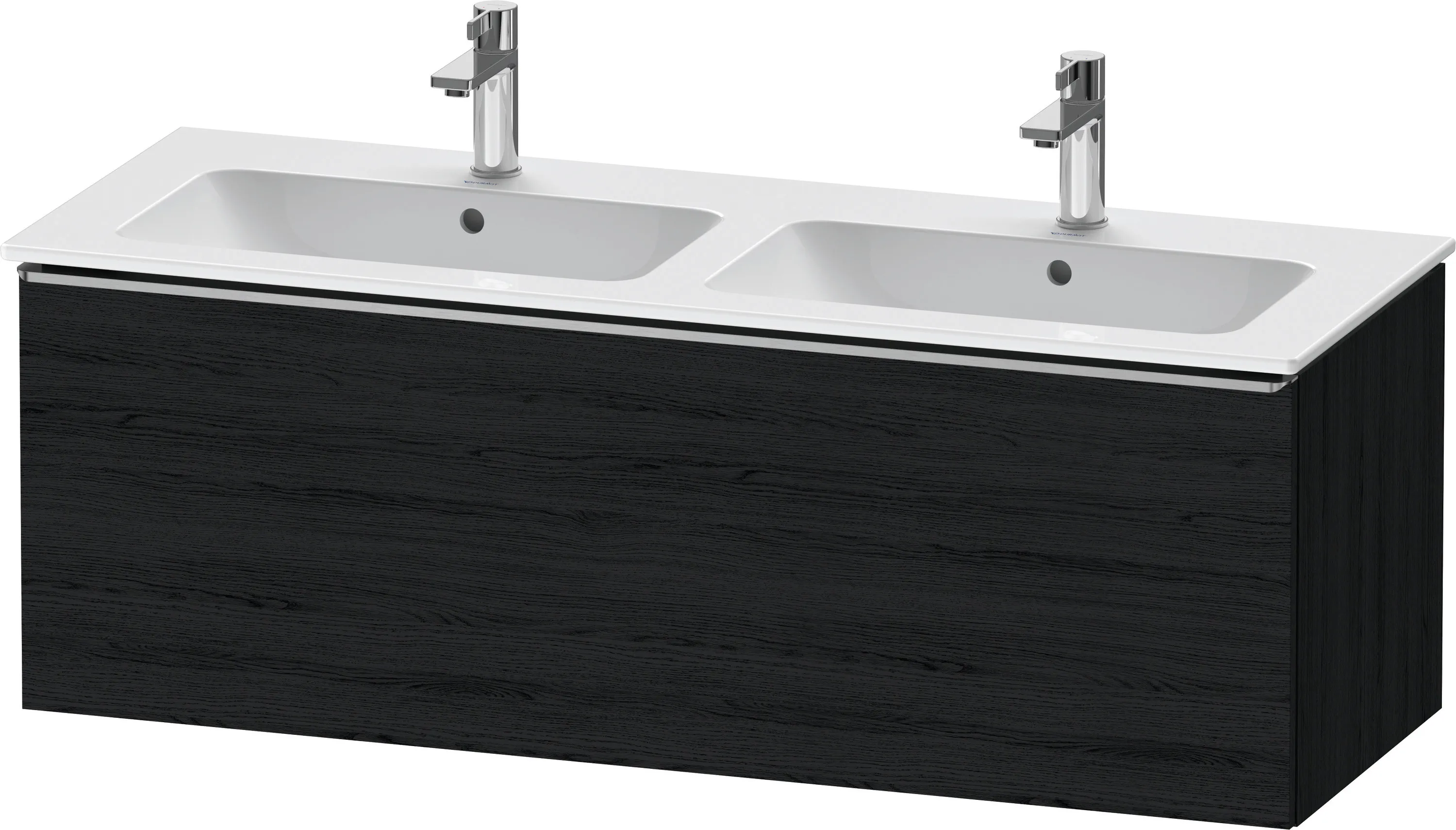 Duravit Waschtischunterschrank wandhängend „D-Neo“ 128 × 44 × 46,2 cm Eiche Schwarz