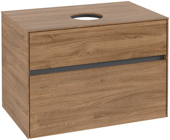 Villeroy & Boch Waschtischunterschrank „Collaro“ 800 × 548 × 500 mm Kansas Oak, ohne Beleuchtung, für Becken mittig Villeroy & Boch Waschtischunterschrank „Collaro“ 800 × 548 × 500 mm Kansas Oak, ohne Beleuchtung, für Becken mittig