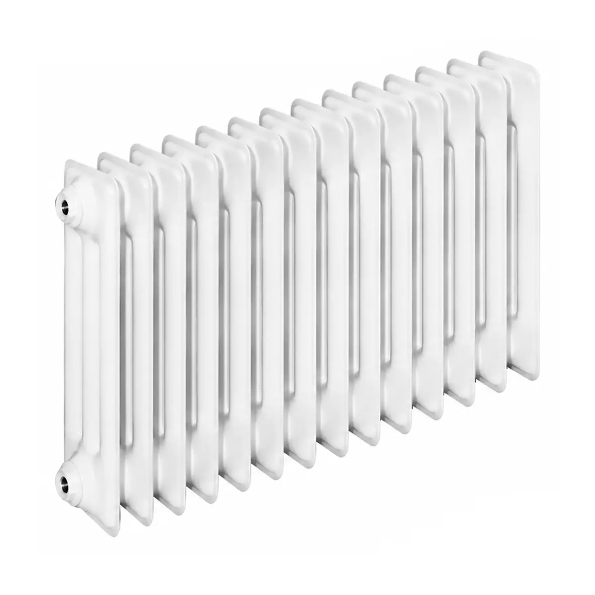 ASW DIN-Stahlradiator HG-TEC, 14 Glieder, Nabenabstand 500 mm, 700 x 600 x 160 mm in RAL 9010 gepulvert