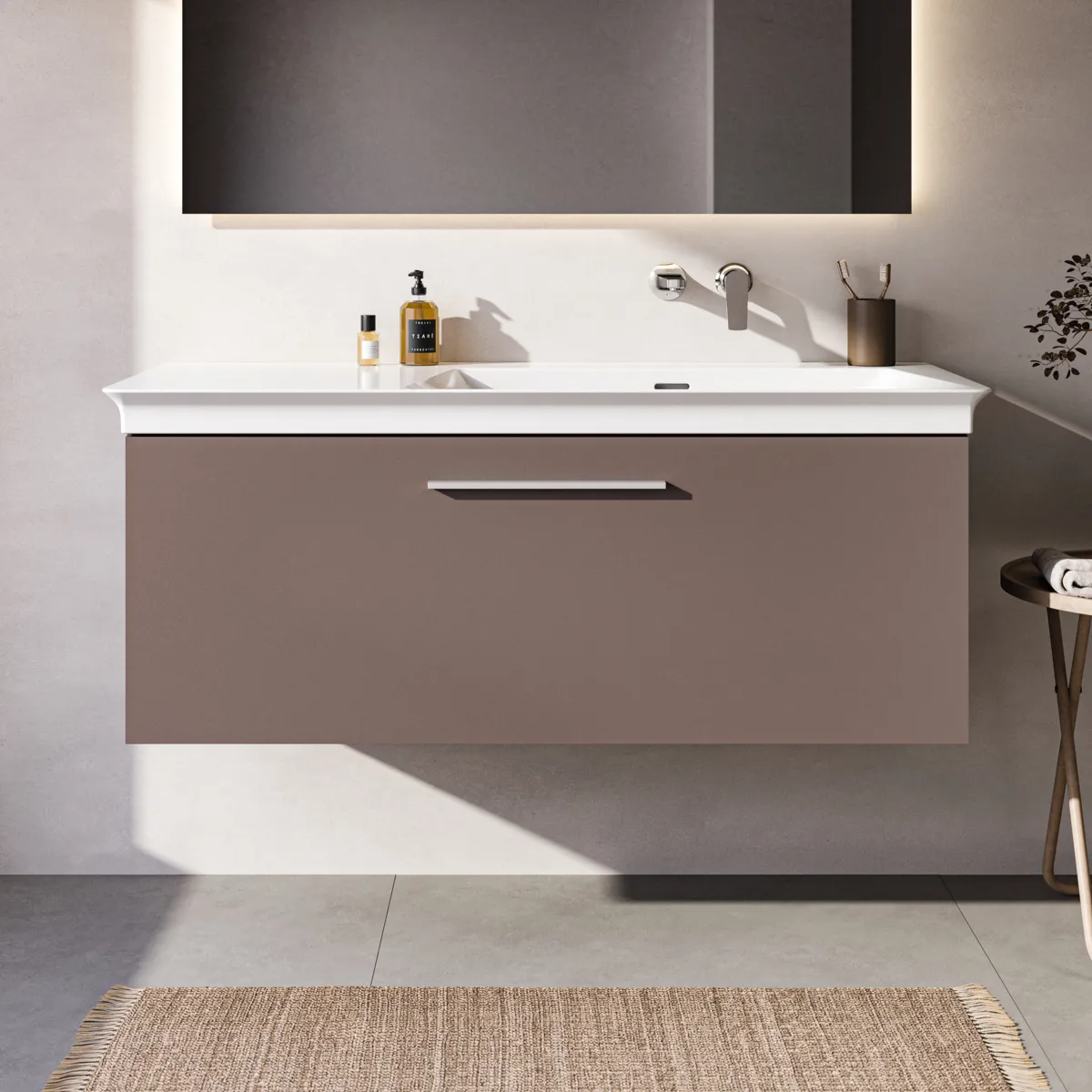 Ideal Standard Möbelwaschtischunterschrank i.life B 1 Auszug 1200x505x440mm Carbongrau matt Ideal Standard Möbelwaschtischunterschrank i.life B 1 Auszug 1200x505x440mm Carbongrau matt