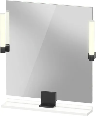 Duravit Spiegel „Sivida“ 65 × 65 cm Ablage: Weiß Matt / Farbe: Diamantschwarz / Größe: 65 × 3,6 × 65 cm Duravit Spiegel „Sivida“ 65 × 65 cm Ablage: Weiß Matt / Farbe: Diamantschwarz / Größe: 65 × 3,6 × 65 cm