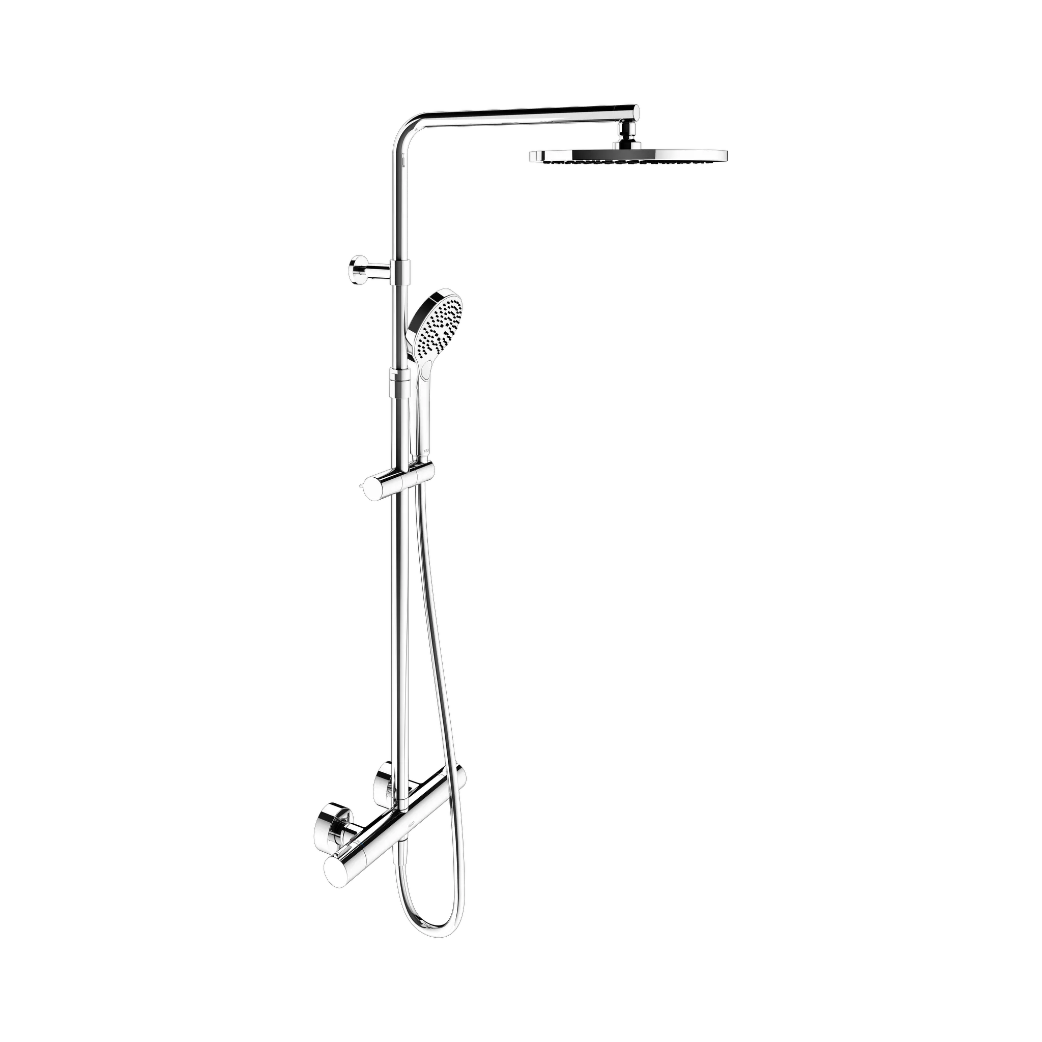 KEUCO PLAN BLUE Thermostat-Brausearmatur Aufputz mit Kopfbrause verchromt KEUCO PLAN BLUE Thermostat-Brausearmatur Aufputz mit Kopfbrause verchromt