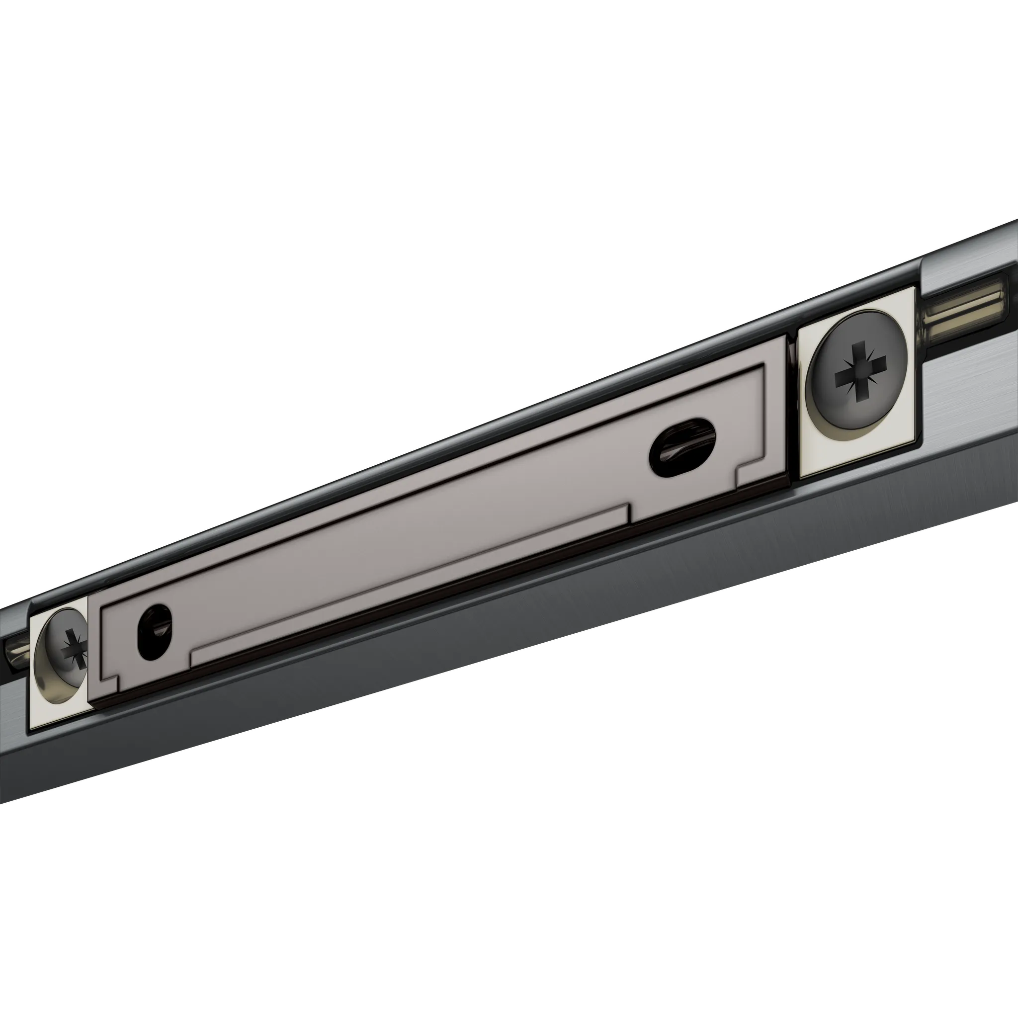 Edition 400 11562130000 Toilettenpapierhalter offene Form Schwarzchrom gebürstet Edition 400 11562130000 Toilettenpapierhalter offene Form Schwarzchrom gebürstet