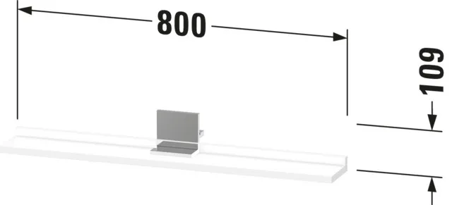 Duravit Ablage „Sivida“ in Befestigung sichtbar 80 × 3,5 × 11,5 cm Duravit Ablage „Sivida“ in Befestigung sichtbar 80 × 3,5 × 11,5 cm