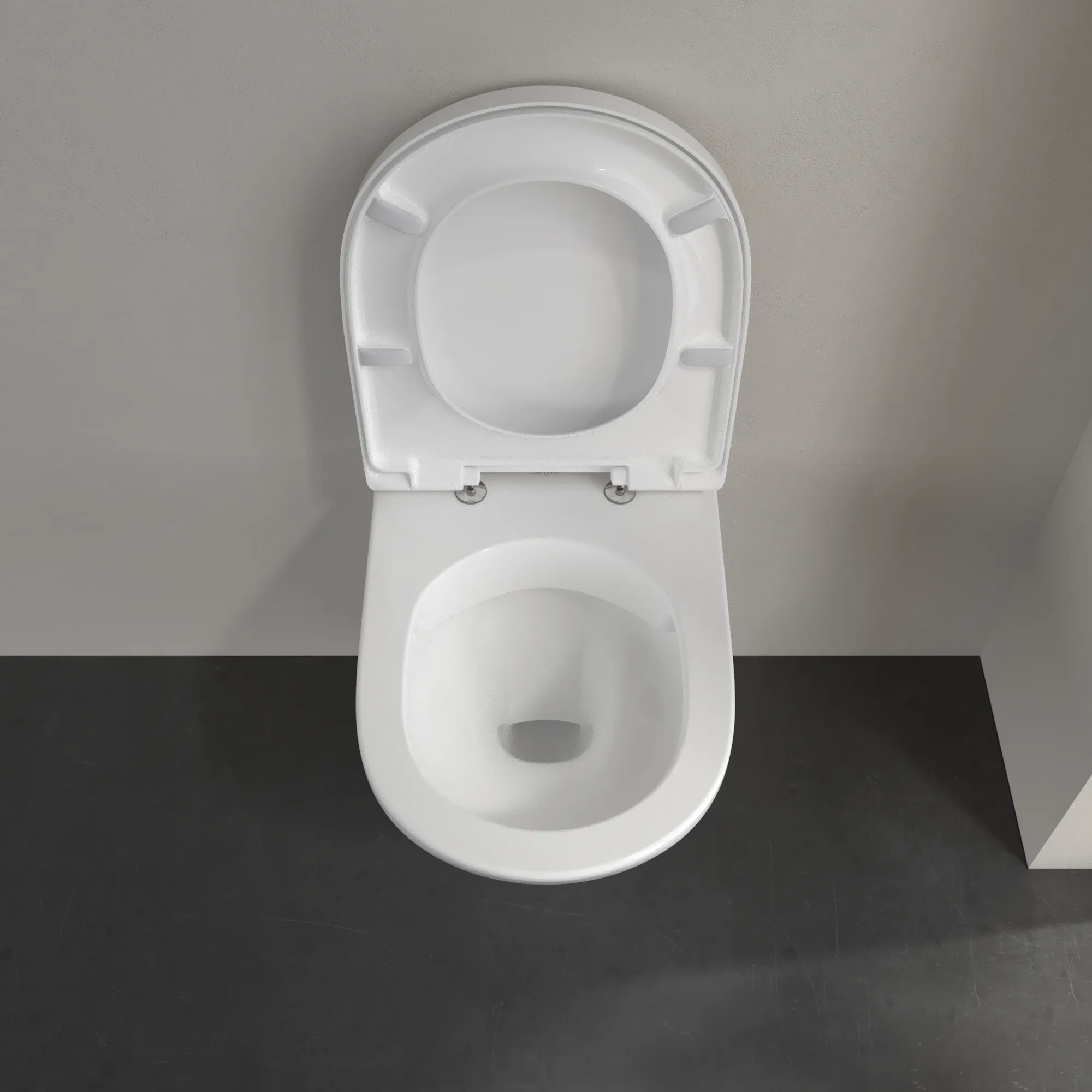 Villeroy & Boch O.novo Tiefspül-WC Compact spülrandlos, oval, weiß Alpin CeramicPlus, 360x490 mm, Höhe 350 mm, wandhängend