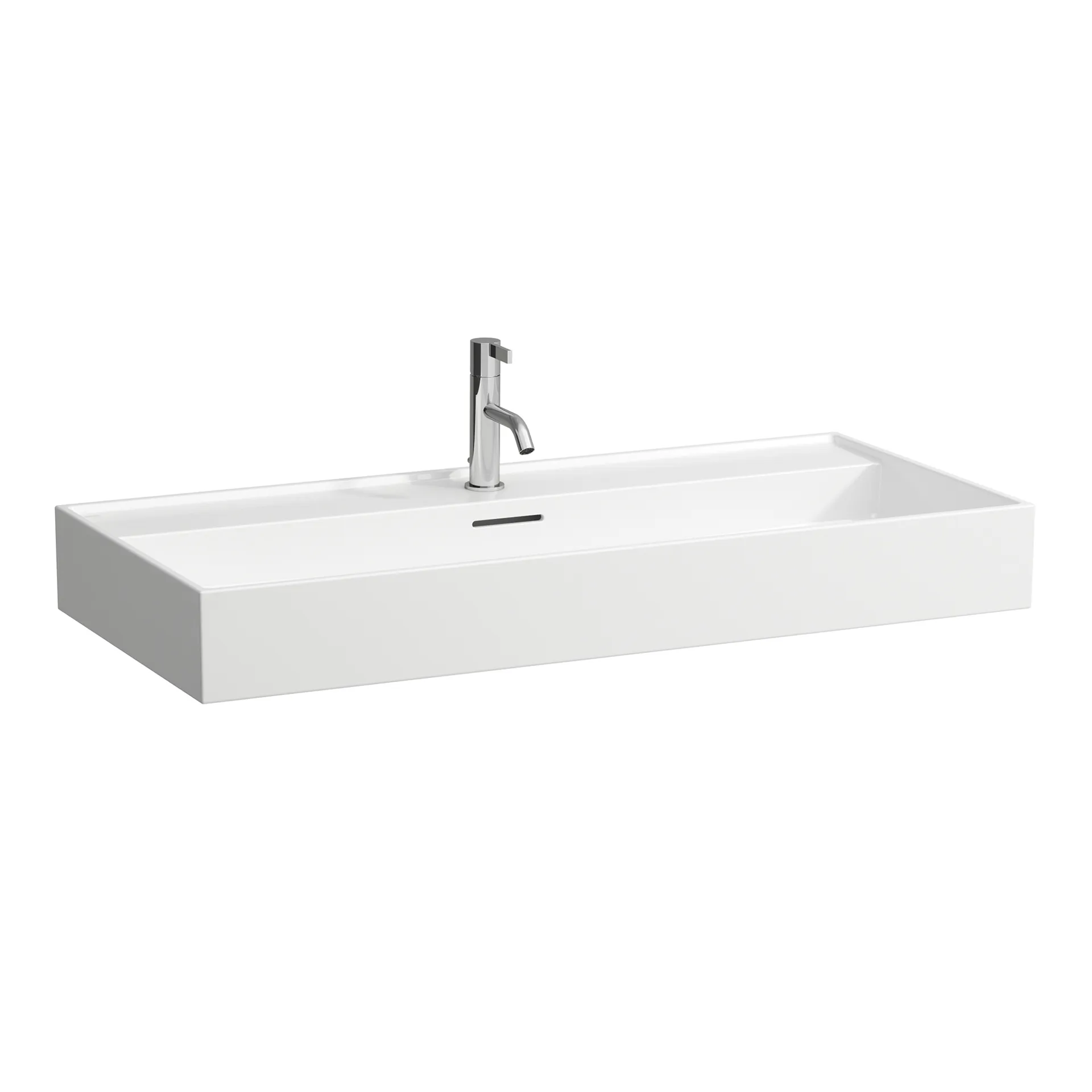 Waschtisch Kartell • 460x1000x145 1 Hahnloch mit Überlauf Standardablauf weiß