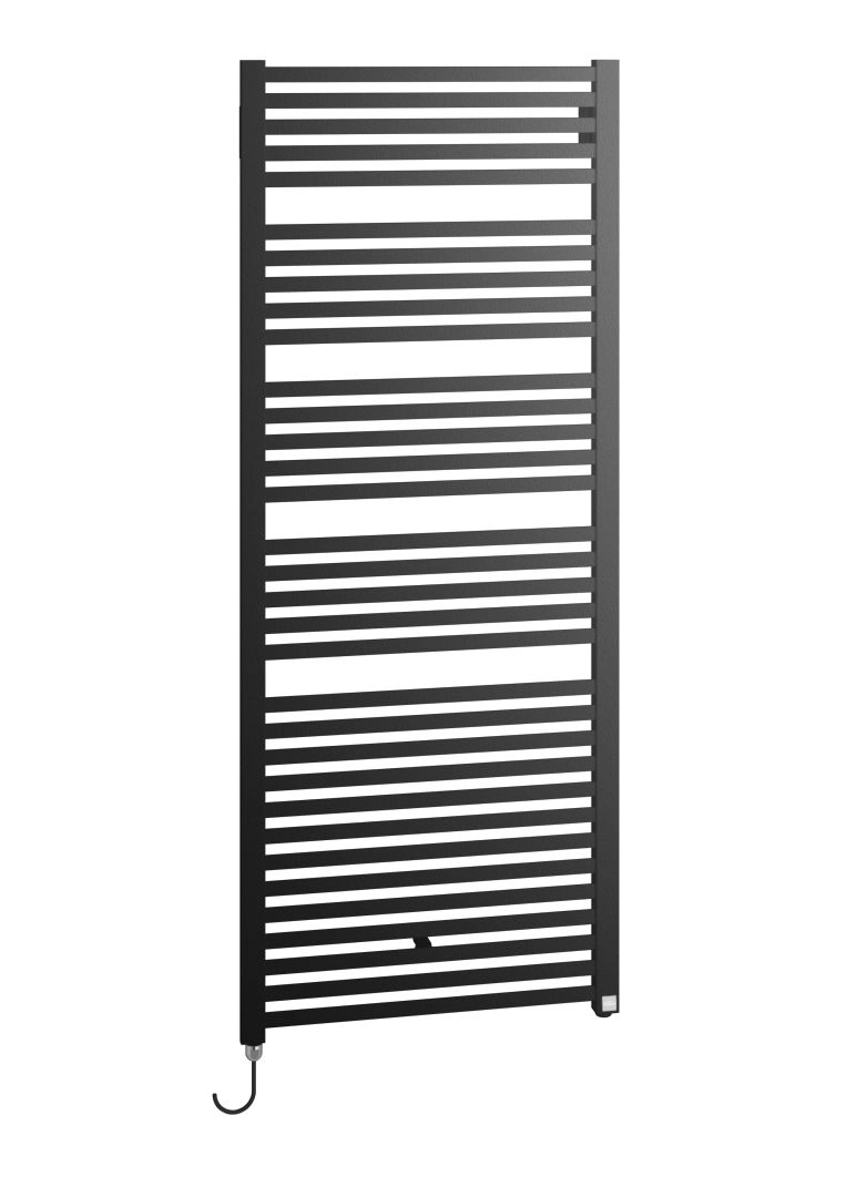 Kermi Design-Elektroheizkörper „Geneo® quadris-E“ 44,7 × 149,4 cm in Schwarz Soft