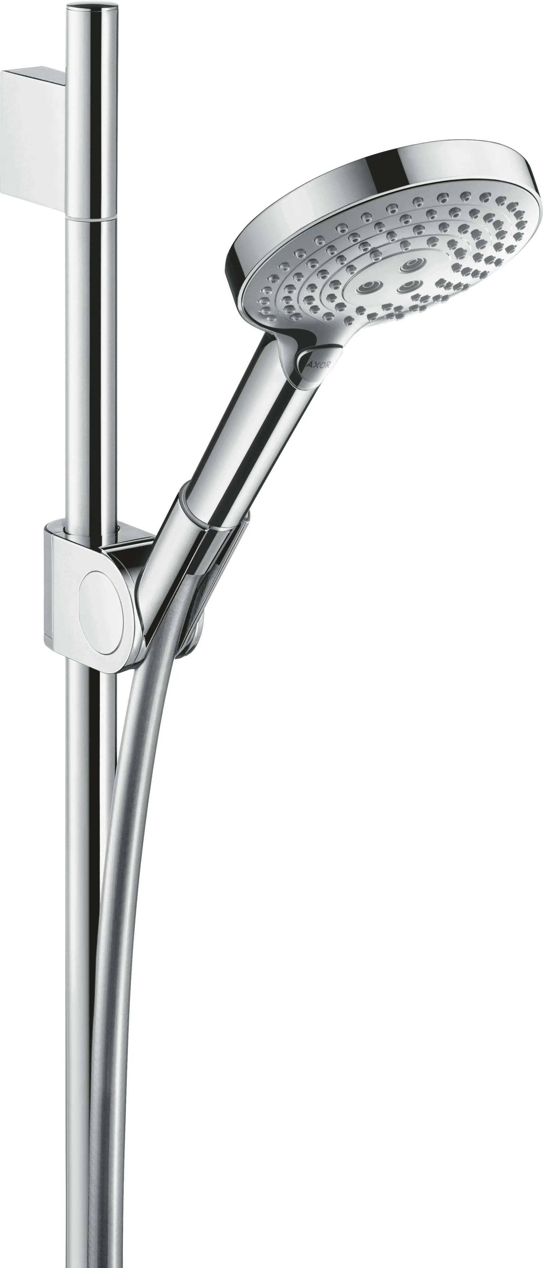 Hansgrohe AXOR Uno Brauseset Chrom, 0,90 m, Handbrause 120 3jet, Rain/RainAir/WhirlAir, QuickClean, verstellbarer Neigungswinkel