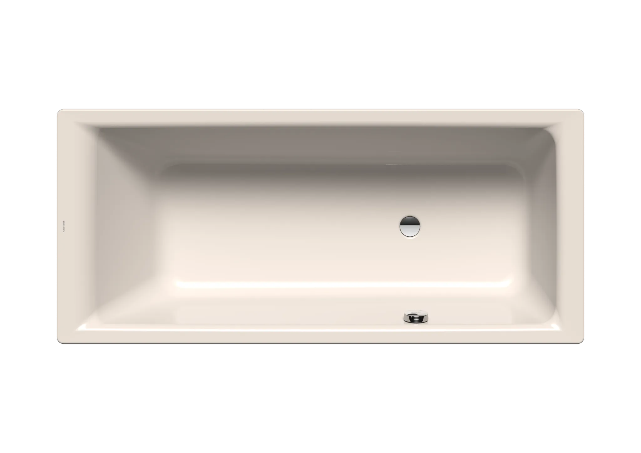 Kaldewei Badewanne „Puro“ rechteck 190 × 90 cm, ohne Grifflochbohrungen mit seitlicher Überlaufbohrung, in pergamon