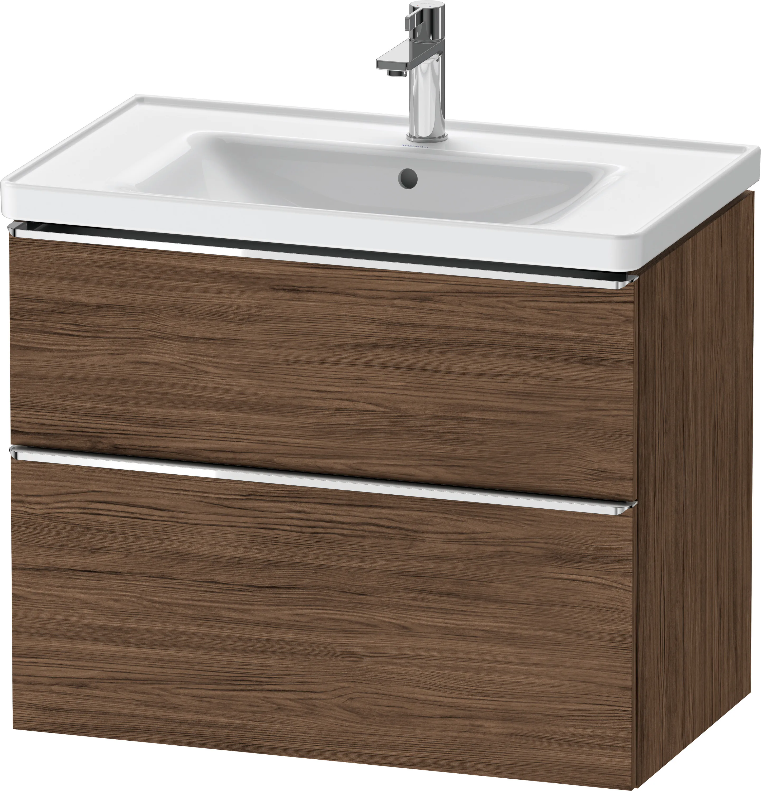 Duravit Waschtischunterschrank wandhängend „D-Neo“ 78,4 × 62,5 × 45,2 cm Nussbaum Dunkel