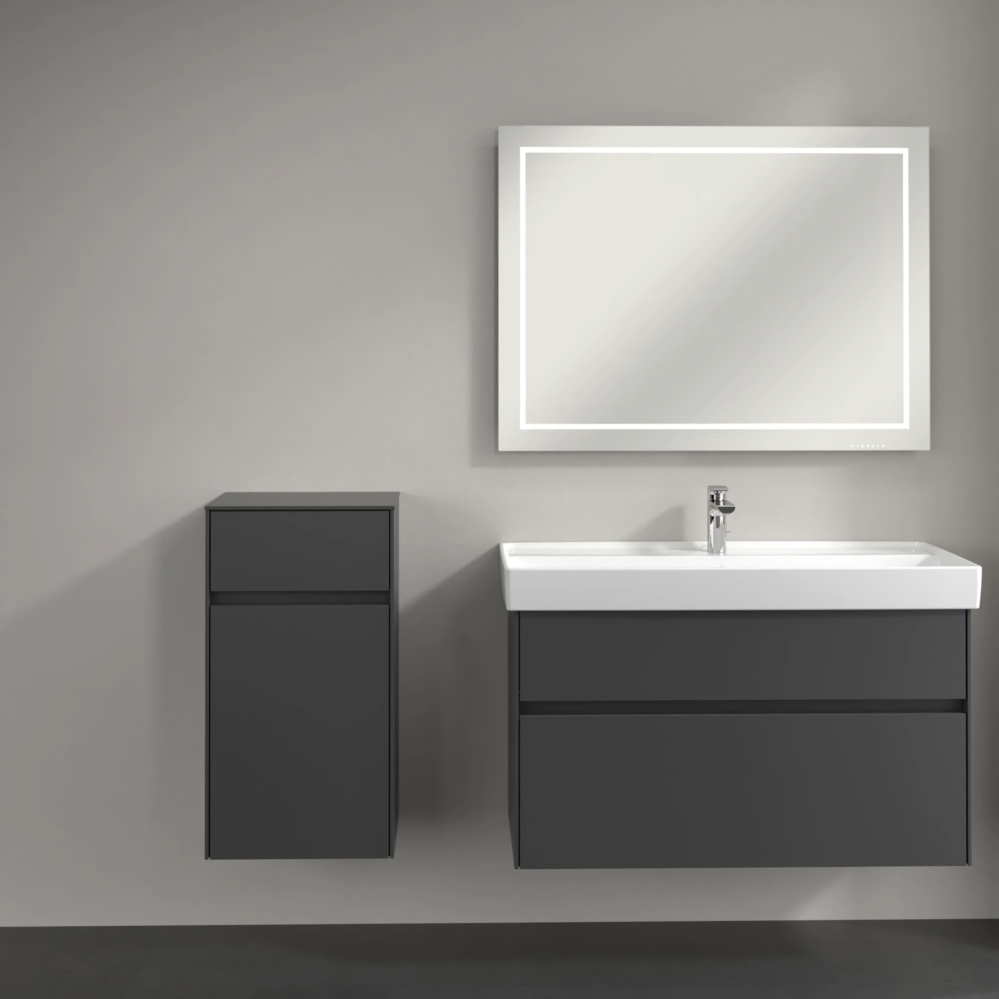 Villeroy & Boch Seitenschrank „Collaro“ 1 Tür, 1 Auszug / Schublade 40,4 × 74,8 × 34,9 cm 1 Tür, Anschlag (Scharnier) links, 1 Auszug / Schublade