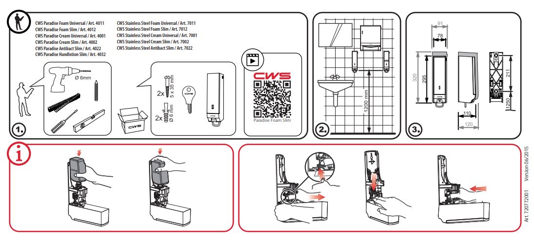 CWS Seifencremespender Paradise Cream Slim in weiß / / CWS Seifencremespender Paradise Cream Slim in weiß / /