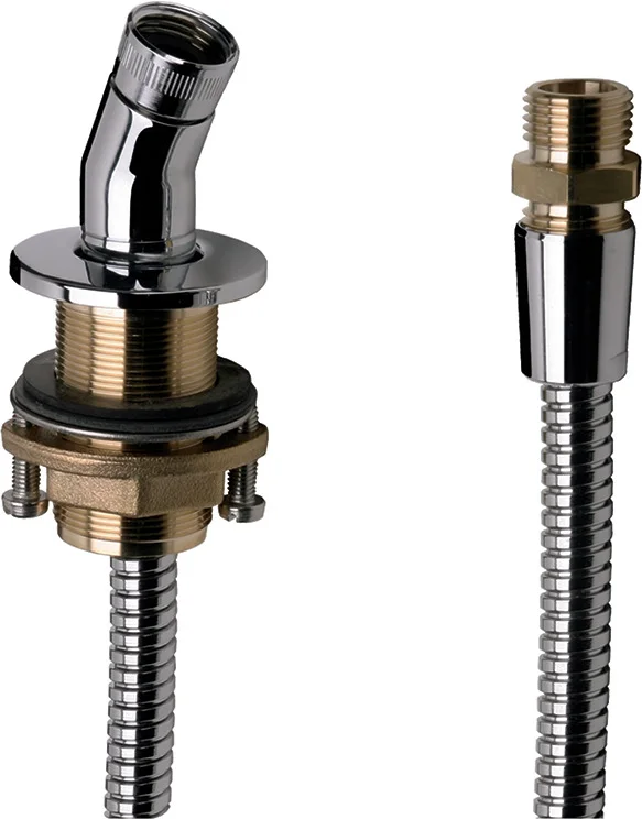 Hansgrohe Brausenhalter für Wannenrandmontage, Chrom, 2000 mm Schlauch Hansgrohe Brausenhalter für Wannenrandmontage, Chrom, 2000 mm Schlauch