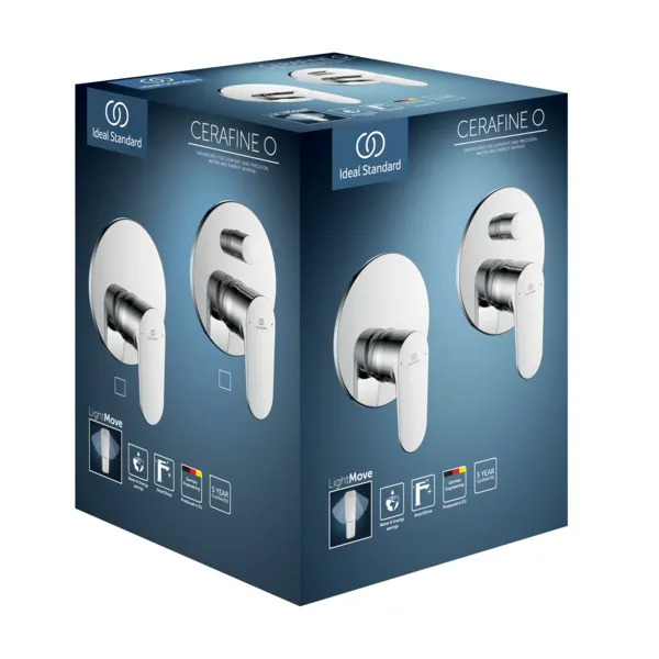 Brausearmatur Unterputz Cerafine O, Bausatz 2, Rosette Durchmesser:163mm, Chrom Brausearmatur Unterputz Cerafine O, Bausatz 2, Rosette Durchmesser:163mm, Chrom